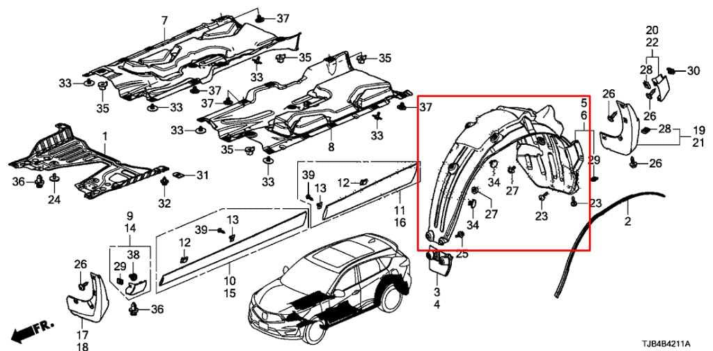 2019-2025 Acura RDX SH-AWD Rear Left Driver Side Wheelhouse Liner Splash Shield - Alshned Auto Parts