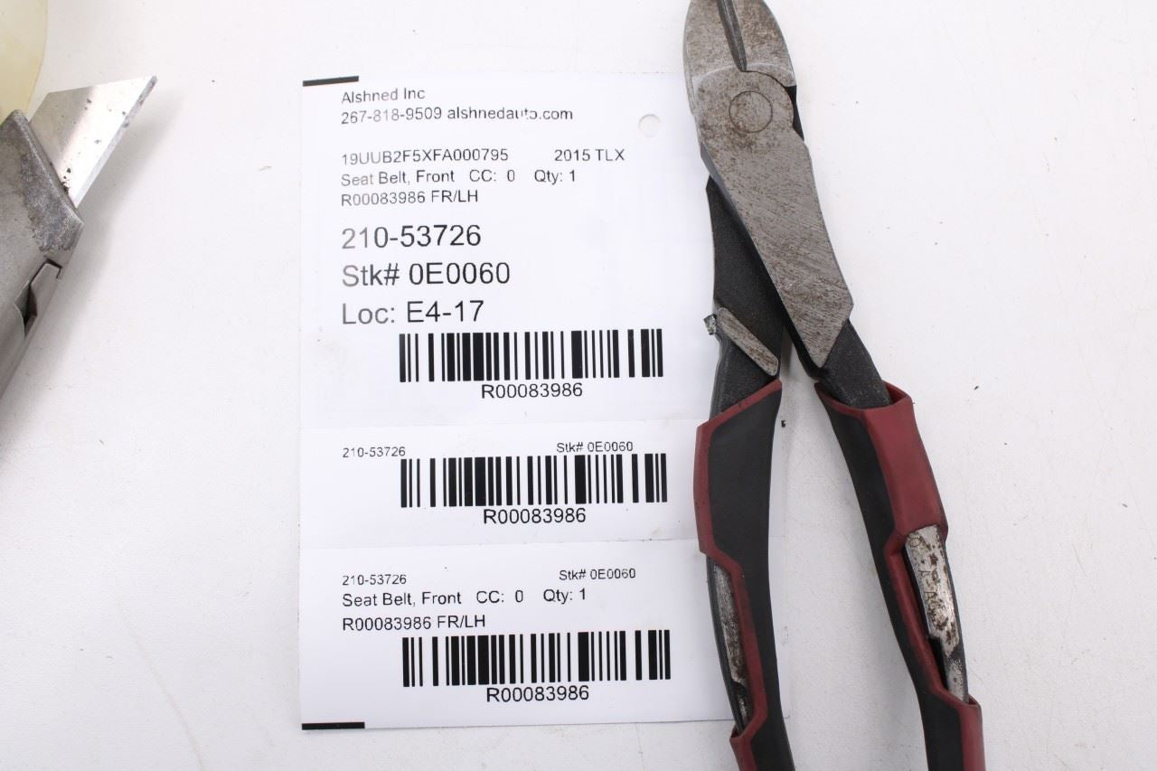 15-20 Acura TLX Tech Front Driver Left Side Seat Belt Retractor 04818-TZ3-A01ZC12