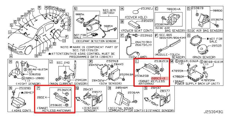 14-23 Infiniti Q50 Luxe Smart Keyless Entry Antenna Receiver Sensor Module Set - Alshned Auto Parts