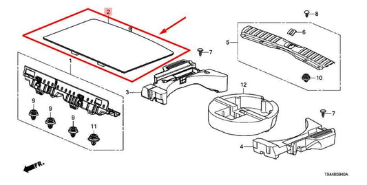 2013-2018 Acura RDX Rear Trunk Cargo Carpet Floor Lid Cover 84521-TX4-A02ZA OEM - Alshned Auto Parts