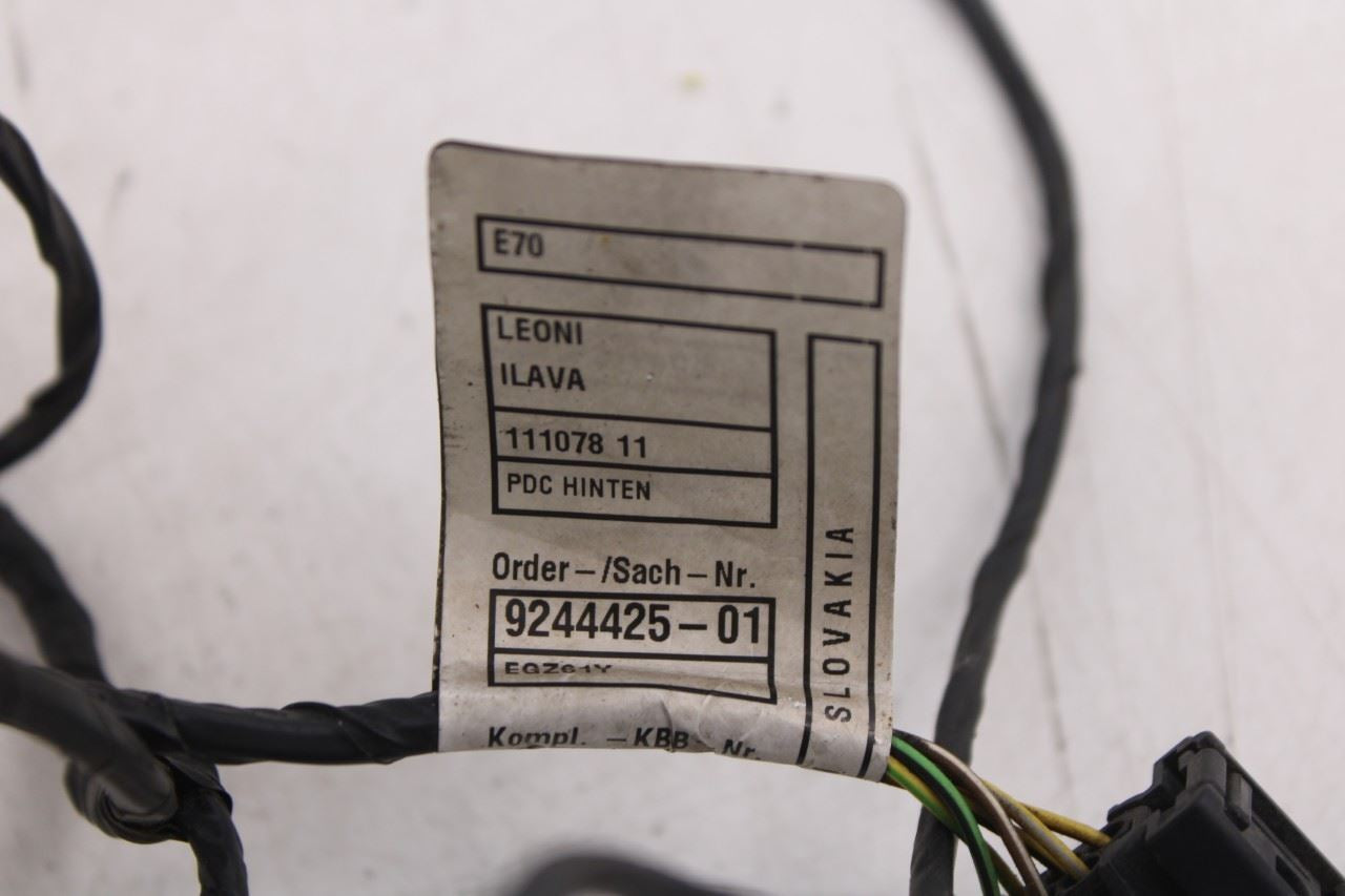 2011-2013 BMW X5 Xdrive35i Rear Bumper PDC Wire Harness w/ Park Sensors 92444259