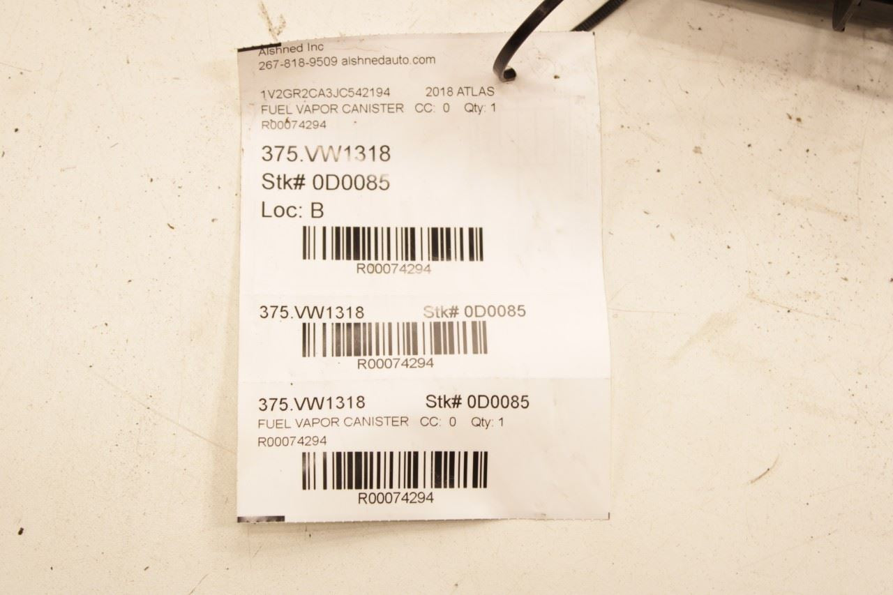18-21 Volkswagen Atlas S 3.6L Fuel Vapor Evaporator Emission Canister 3QF201797A - Alshned Auto Parts