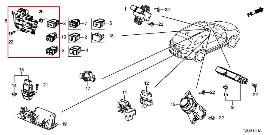 17-20 Acura MDX Advance Front Left Driver Side Dash Switches 35355-TZ6-H01ZC - Alshned Auto Parts