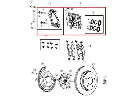 2011-24 Ram 1500 Classic Crew Cab Front Left Side Brake Disc Caliper 68157611AA - Alshned Auto Parts