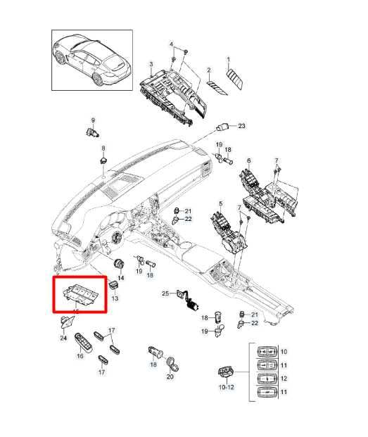 13-16 Porsche Panamera 4 Front LH Seat Memory Control Switch w/ Door Trim Panel - Alshned Auto Parts