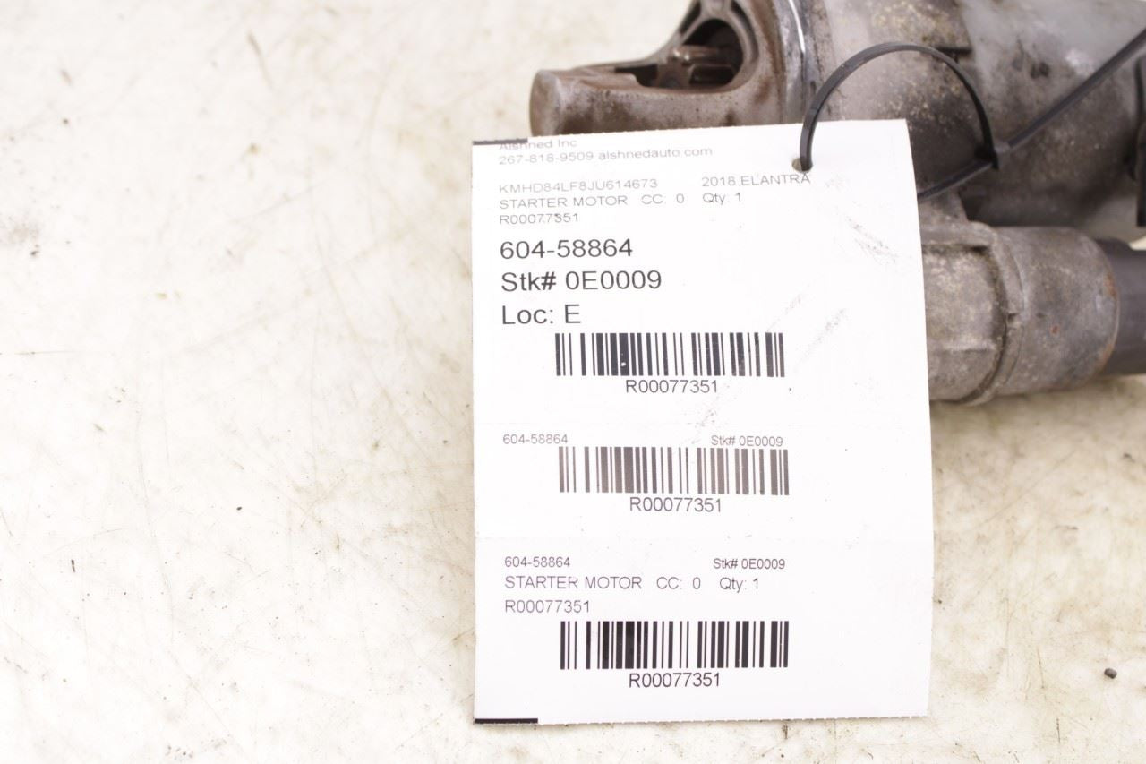 2017-2020 Hyundai Elantra Value Edition 2.0L Engine Starter Motor 36100-2E200 - Alshned Auto Parts