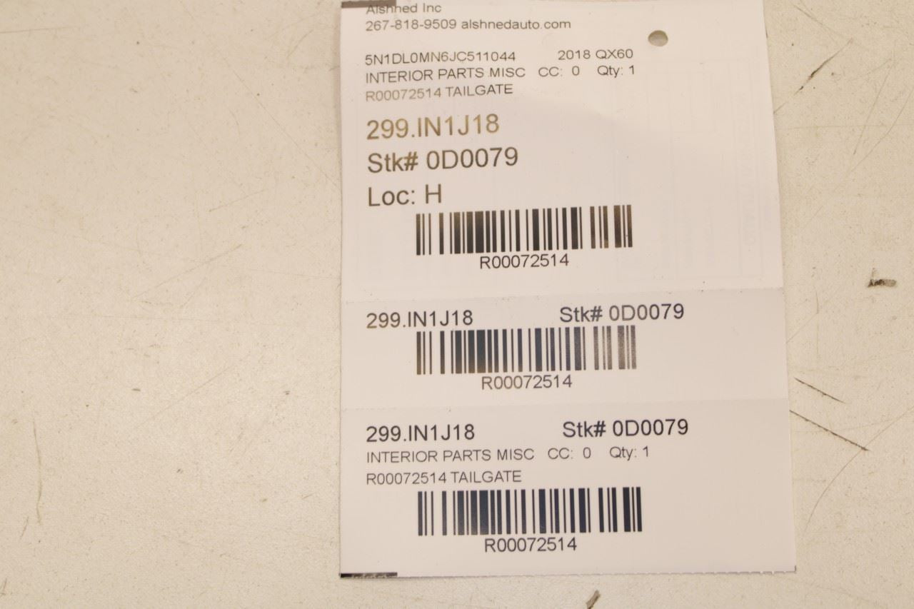 14-20 Infiniti QX60 Rear Liftgate Right and Left Side Trim Cover Panel Set of 3 - Alshned Auto Parts