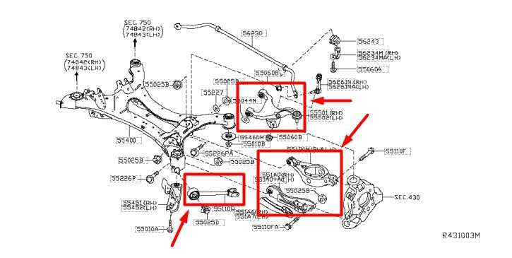 14-20 Infiniti QX60 Rear LH Lower and Upper Control Arm Set of 4 55502-3JA0B OEM - Alshned Auto Parts
