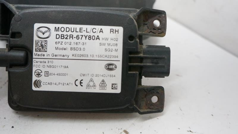 16-17 Mazda CX-3 Right Side Blind Spot Detection Radar Sensor Module DB2R-67Y80A - Alshned Auto Parts
