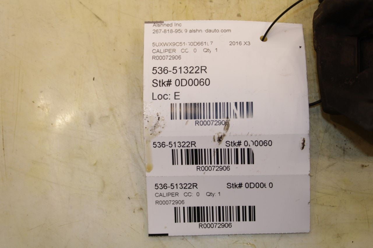 2011-2017 BMW X3 xDrive28i 2.0L Rear Right Side Brake Disc Caliper 34216791018 - Alshned Auto Parts