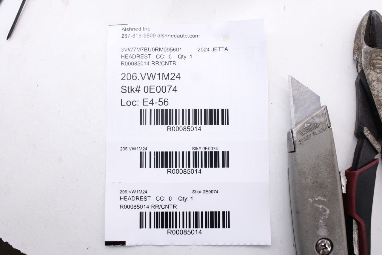 2019-25 Volkswagen Jetta SE Rear Center 2nd Row Seat Headrest 17A-885-902-B-HFS9