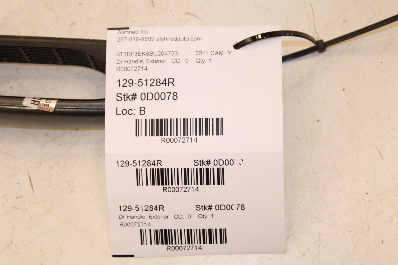 2007-11 Toyota Camry LE Rear Right Side Exterior Door Handle 69211-06060-B1 OEM - Alshned Auto Parts