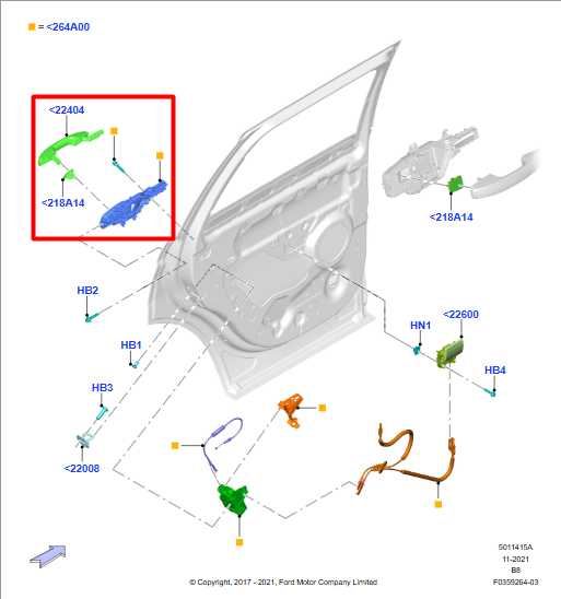 2018-24 Ford Expedition Rear Left Side Door Exterior Handle JL1B-78264B17-AJ OEM - Alshned Auto Parts