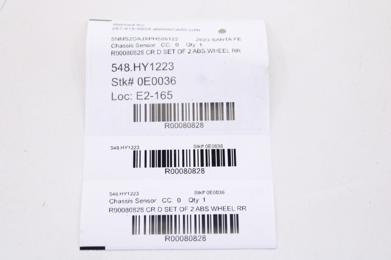 2021-2023 Hyundai Santa Fe SEL AWD Rear ABS Wheel Speed Sensor Set of 2 *ReaD*21