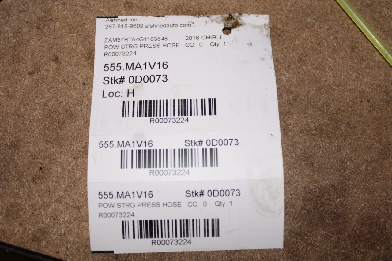 2014-17 Maserati Ghibli S Q4 3.0L Power Steering Pressure and Oil Hose Tube Line - Alshned Auto Parts