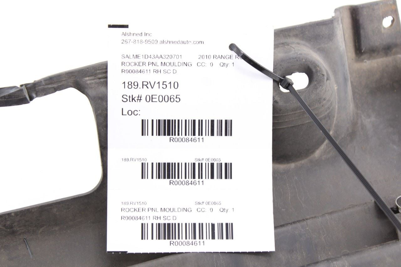 10-12 Land Rover Range Rover HSE Right Rocker Skirt Panel Molding LR018383 *ReaD16