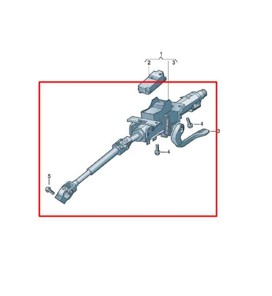 2018 Volkswagen Atlas S 3.6L Steering Column Assembly w/ Ignition Switch Lock - Alshned Auto Parts