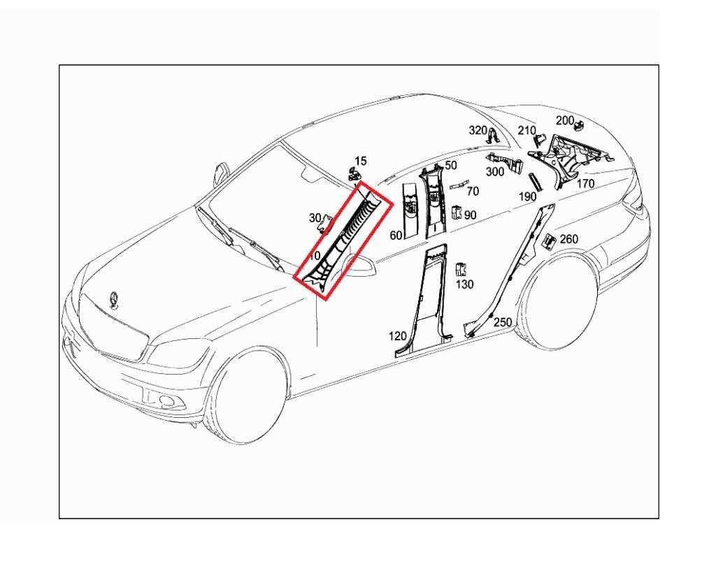 2008-14 Mercedes-Benz C350 Sport Front Right and Left A-Pillar Interior Trim Set - Alshned Auto Parts