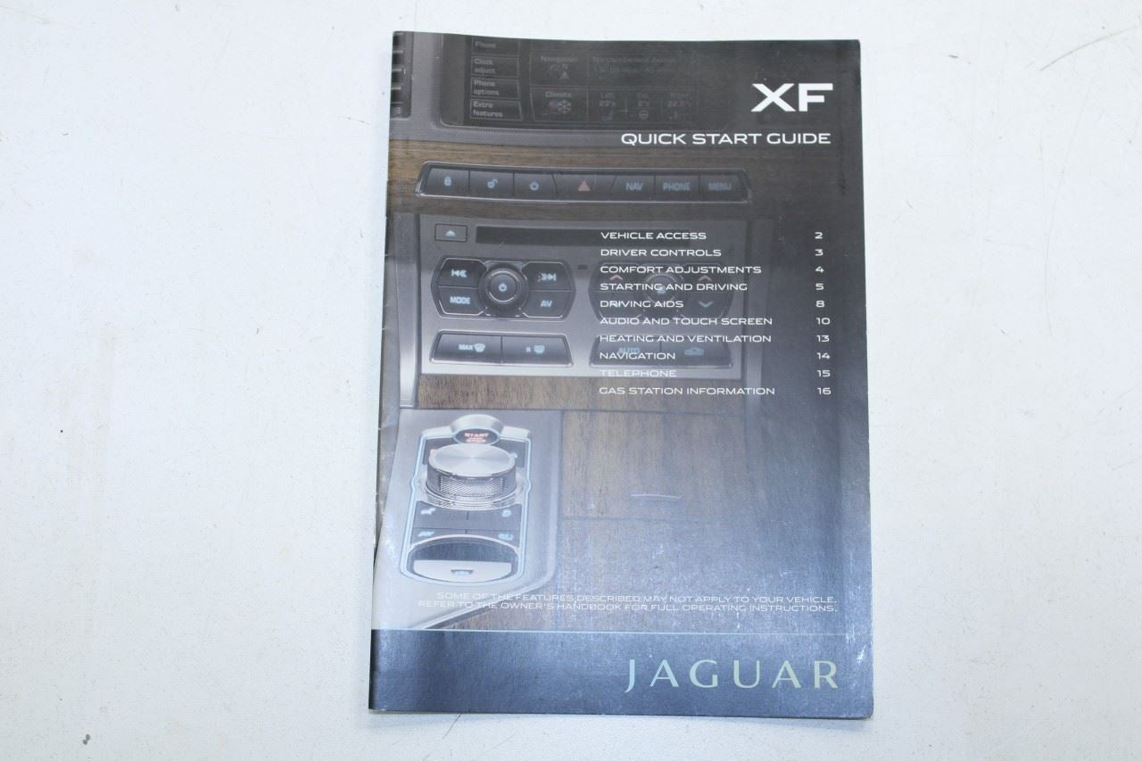 2012 Jaguar XF Owners Handbook Set with Case R68767 - Alshned Auto Parts