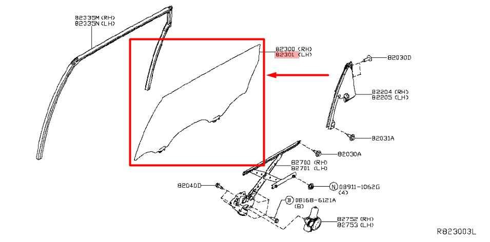 2013-2020 Nissan Pathfinder Rear Left Side Door Window Glass 82301-3KA1A OEM - Alshned Auto Parts