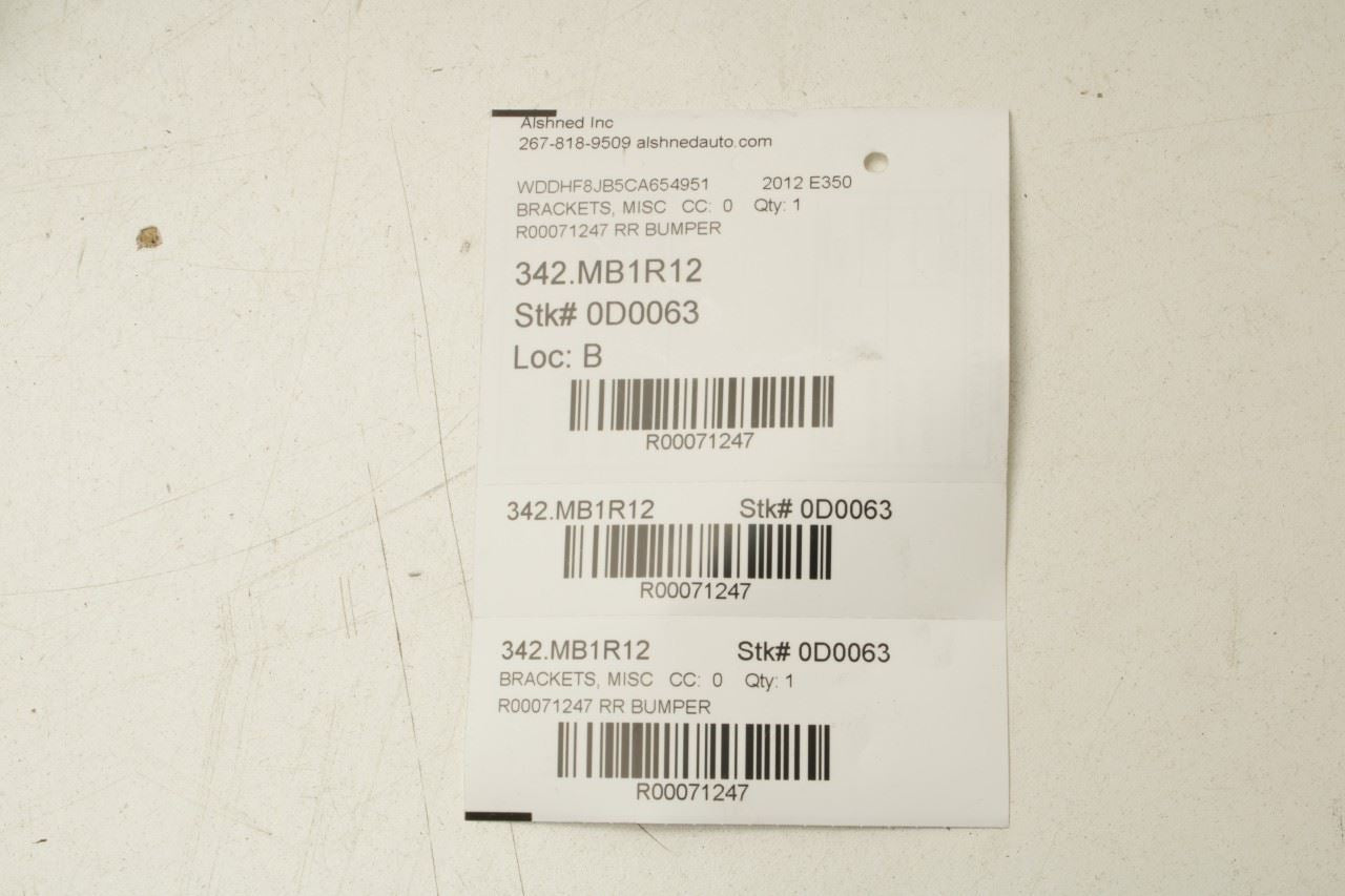 10-13 Mercedes-Benz E350 Sport 4Matic Rear Bumper RH and LH Support Bracket Set - Alshned Auto Parts