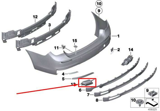 2010-2015 BMW 750Li xDrive Rear Left and Right Exhaust System Tip 51127195405 - Alshned Auto Parts