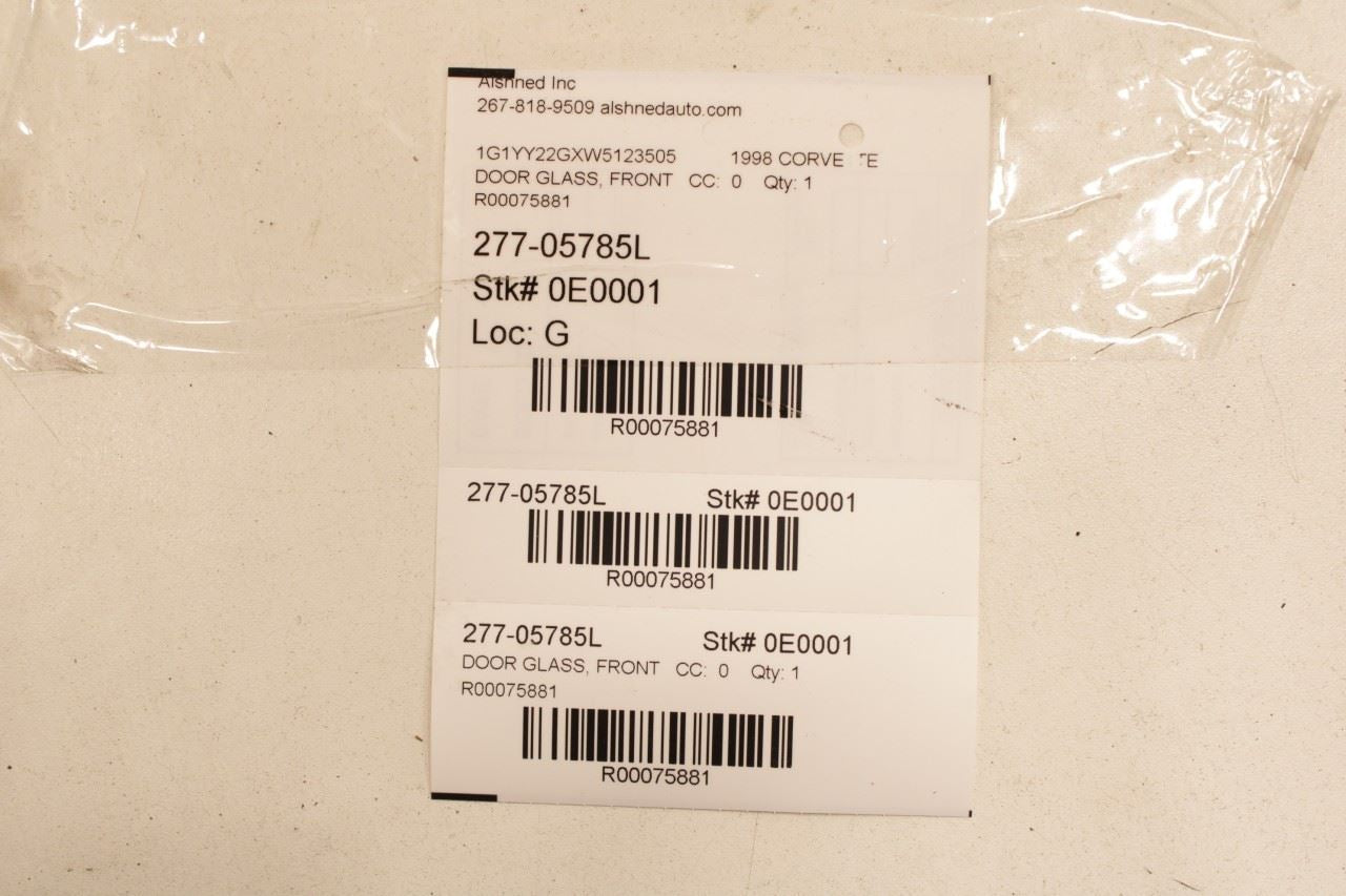 1997-2004 Chevrolet Corvette Front Left Driver Side Door Window Glass 10403189 - Alshned Auto Parts