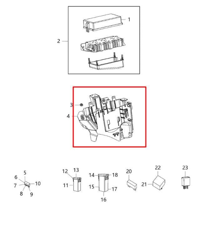 2014-15 Dodge Durango SXT 3.6L Engine Power Distribution Center Fuse Box Bracket1