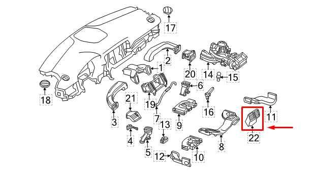 2012-2015 Mercedes-Benz ML350 Center Console Rear Back Panel Air Vent Grille - Alshned Auto Parts