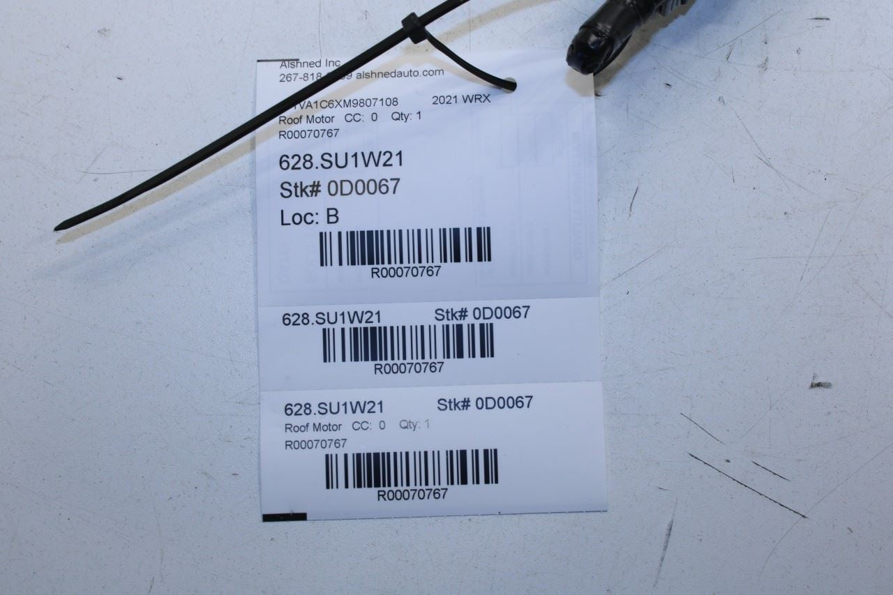 2020-2023 Subaru WRX Premium Roof Sunroof Motor 65450FL01B OEM - Alshned Auto Parts