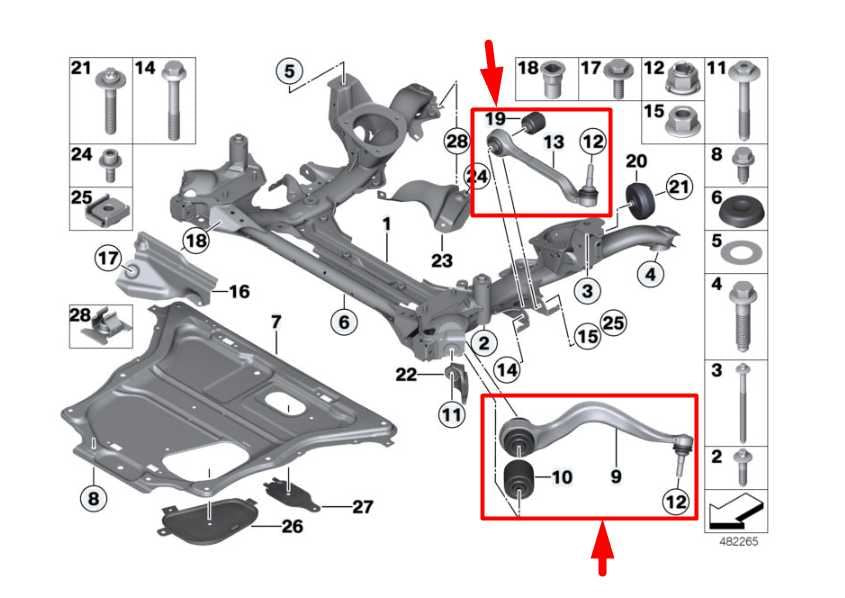 15-16 BMW 435i AWD Front Right Forward and Rearward Control Arm Set 31126854728 - Alshned Auto Parts