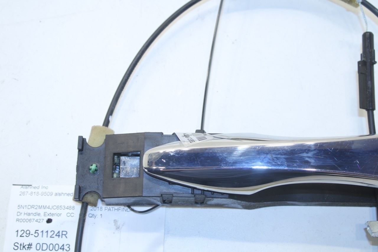 2013-20 Nissan Pathfinder SV 3.5L Rear Passenger Right Side Door Exterior Handle - Alshned Auto Parts