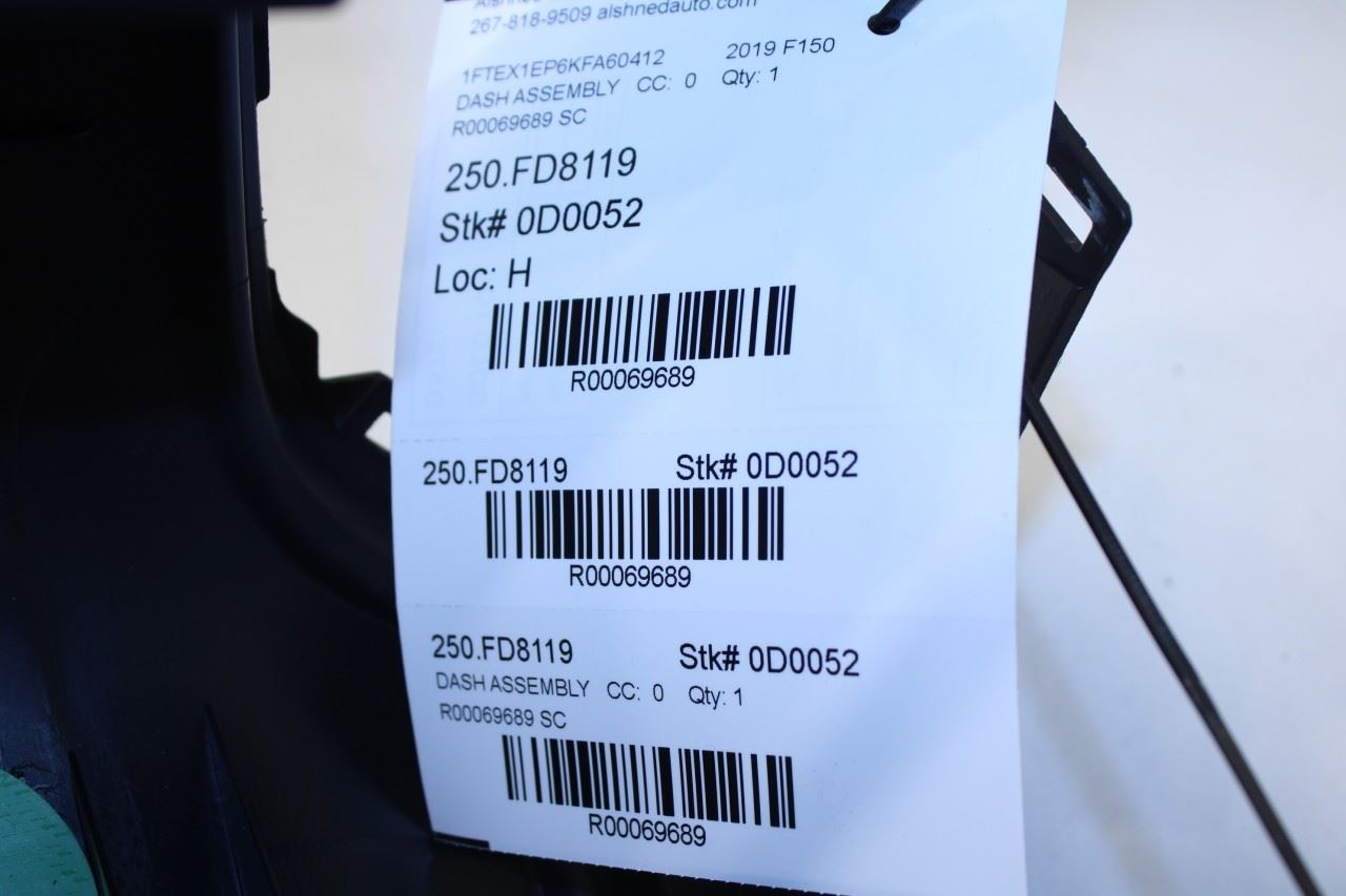 2015-2020 Ford F150 XL Super Cab Dash Instrument Panel KL3Z-1504320-ZA OEM - Alshned Auto Parts