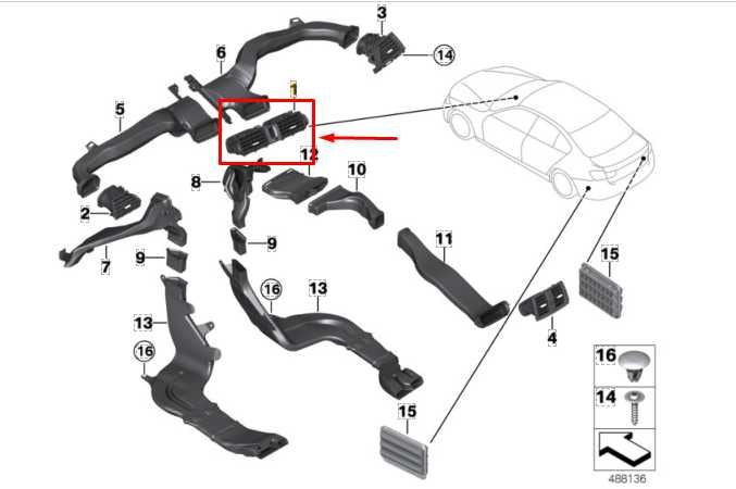 15-16 BMW 435I Gran Coupe Center Air Vent w/ Hazard Switch and Trim 64229218552 - Alshned Auto Parts
