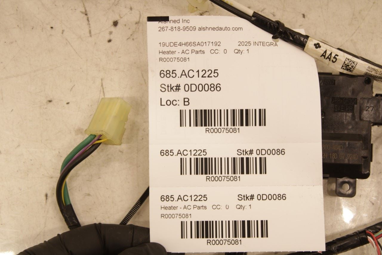 23-26 Acura Integra A-Spec HVAC Blend Door Actuator Motor Set 4 w/ Wire Harness - Alshned Auto Parts