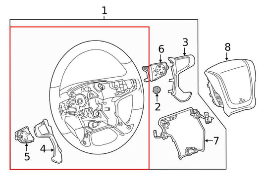 14-19 Chevrolet Silverado 1500 Work Truck 2WT Steering Wheel w/ Control Buttons - Alshned Auto Parts