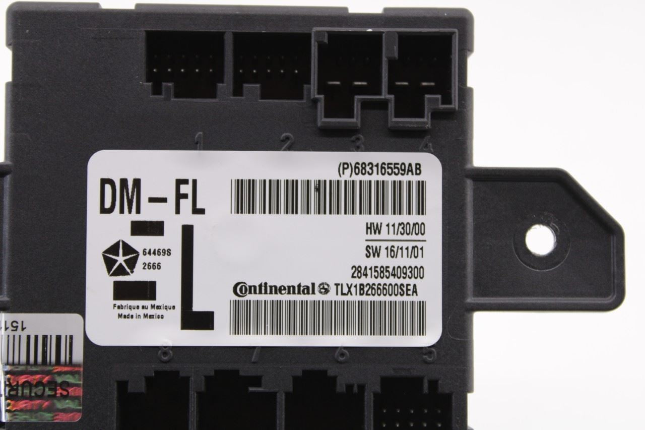 17-2019 Chrysler Pacifica Limited Front Left Door Control Module 68316559AB OEM - Alshned Auto Parts