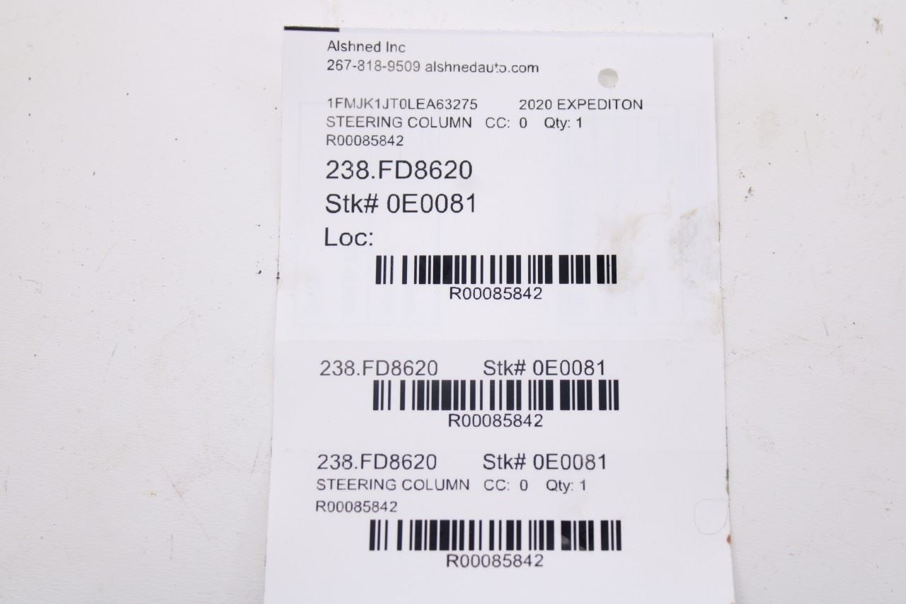 2018-21 Ford Expedition Max XLT 3.5L 4WD Steering Column Assembly FL34-3C529-ER - Alshned Auto Parts