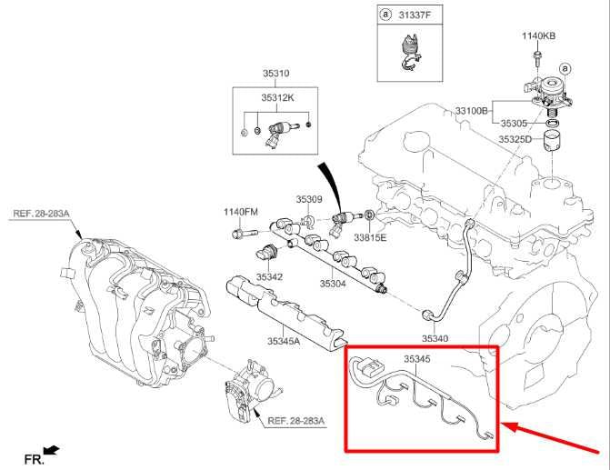 2016-2017 Hyundai Veloster Turbo 1.6L Fuel Injector Wire Harness 35341-2B250 OEM - Alshned Auto Parts