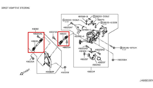 2014-24 Infiniti Q50 Premium Steering Column Intermediate Lower Upper Shaft Set - Alshned Auto Parts