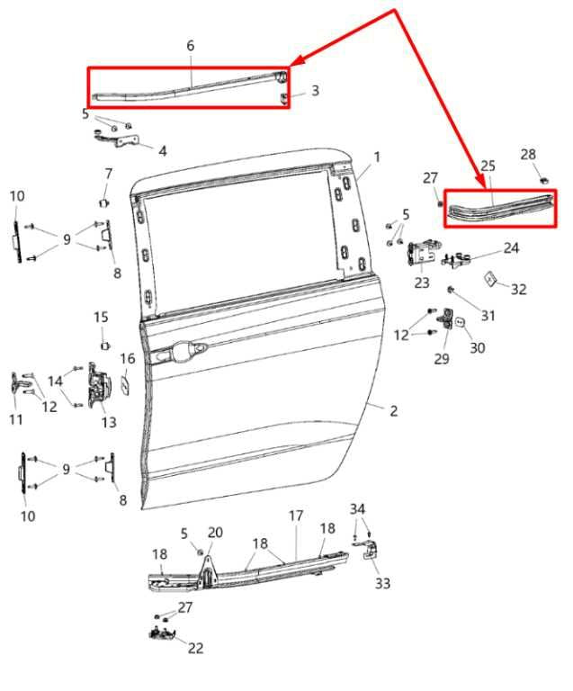 2017-26 Chrysler Pacifica Limited Rear Left Sliding Door Upper and Center Track - Alshned Auto Parts