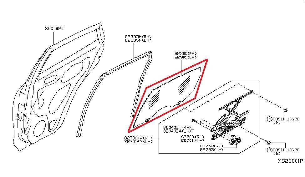 2019-2025 Infiniti QX50 Essential Rear Right Door Window Glass 82300-5NA2A OEM - Alshned Auto Parts