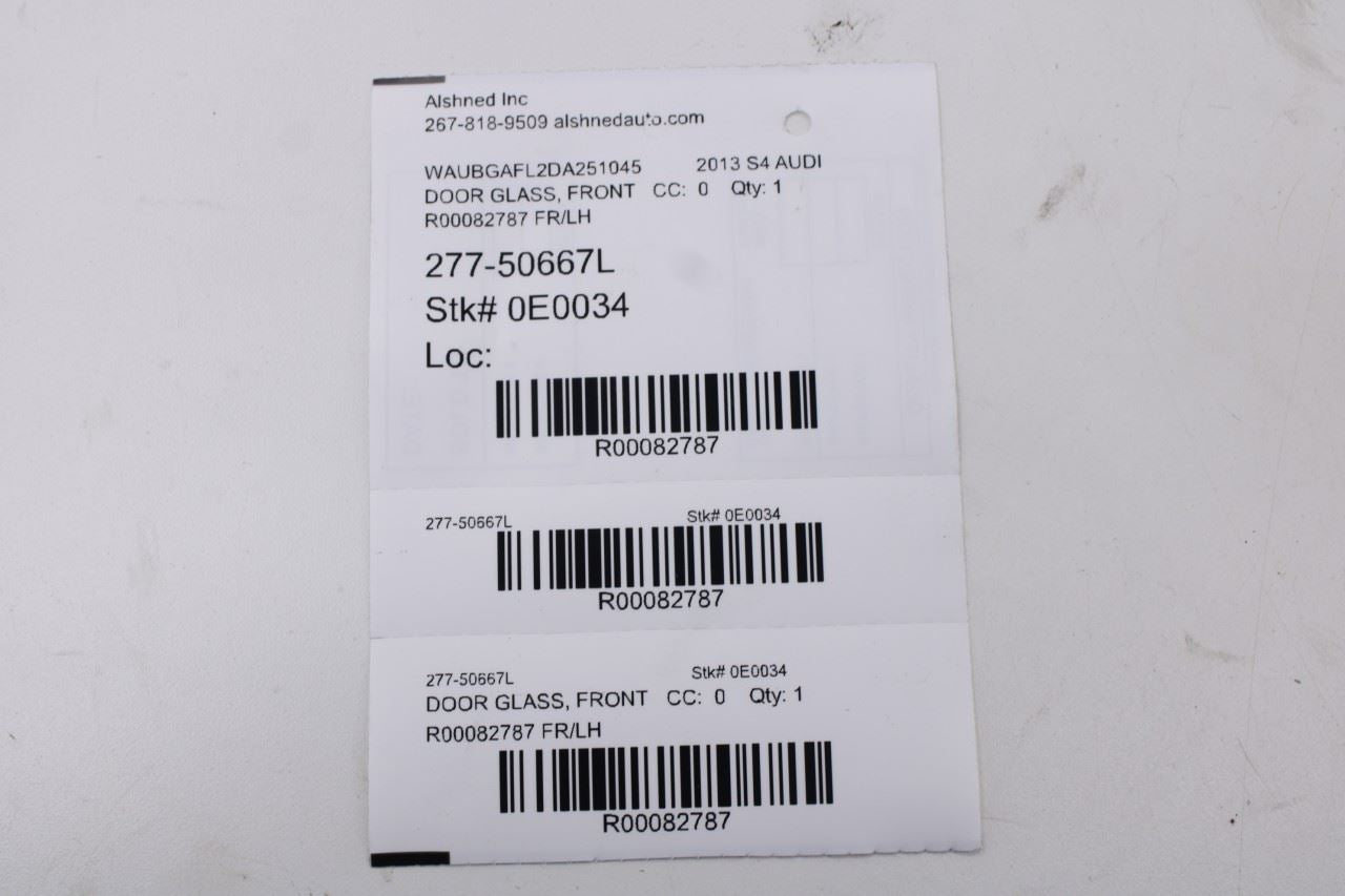 2011-2016 Audi S4 Premium Plus Front Left Door Window Movable Glass 8K0845201D9
