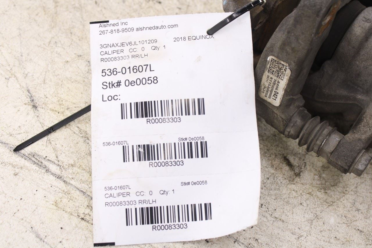 2018-2024 Chevrolet Equinox LT 1.5L FWD Rear Driver Left Side Brake Disc Caliper15