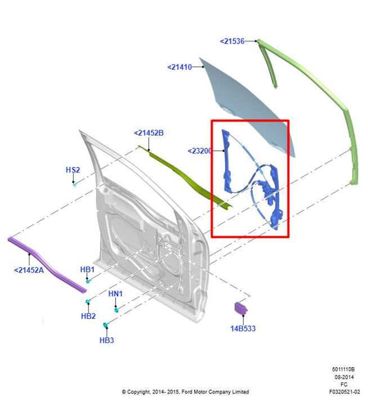 15-20 Ford F150 5.0L Front Driver Left Side Door Window Glass Regulator w/ Motor - Alshned Auto Parts