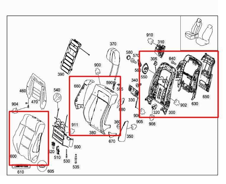 10-13 Mercedes-Benz E350 Luxury AWD Front Right Side Seat Backrest Upper Cushion1