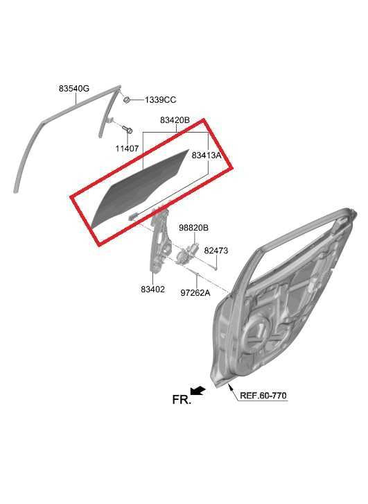 2019-2021 Hyundai Veloster Rear Right Door Window Movable Glass 83420-J3000 OEM - Alshned Auto Parts