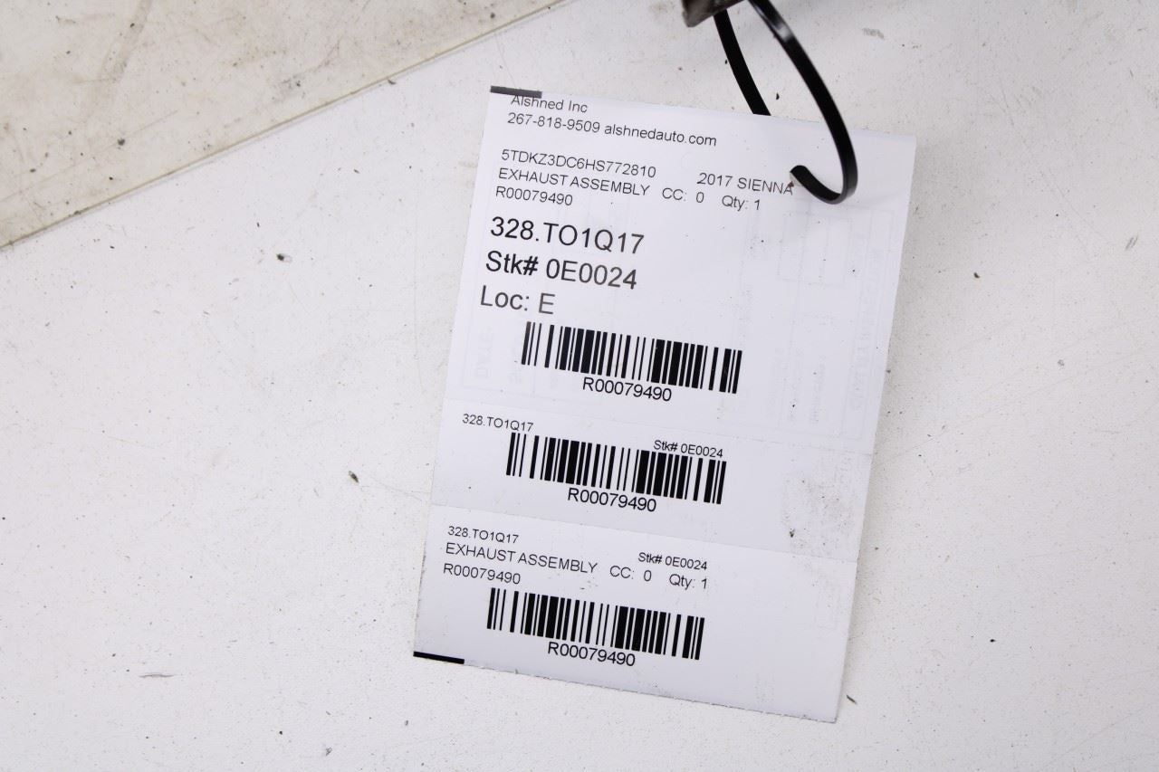 2017-2020 Toyota Sienna LE 3.5L FWD Exhaust System Pipe 17420-0P471 OEM - Alshned Auto Parts