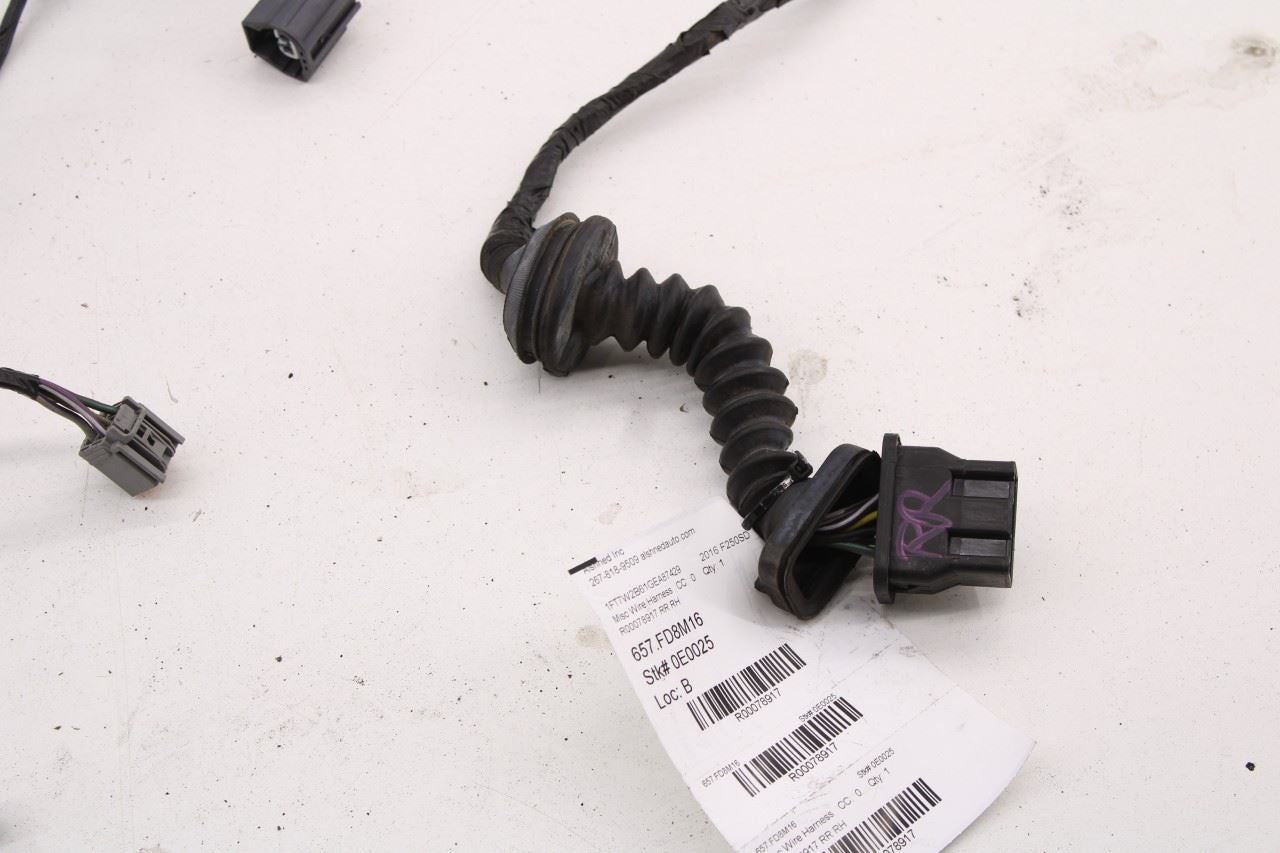2013-2016 Ford F-250 Crew Cab Lariat Rear Right Door Wire Harness DC3T-14632-BCC - Alshned Auto Parts