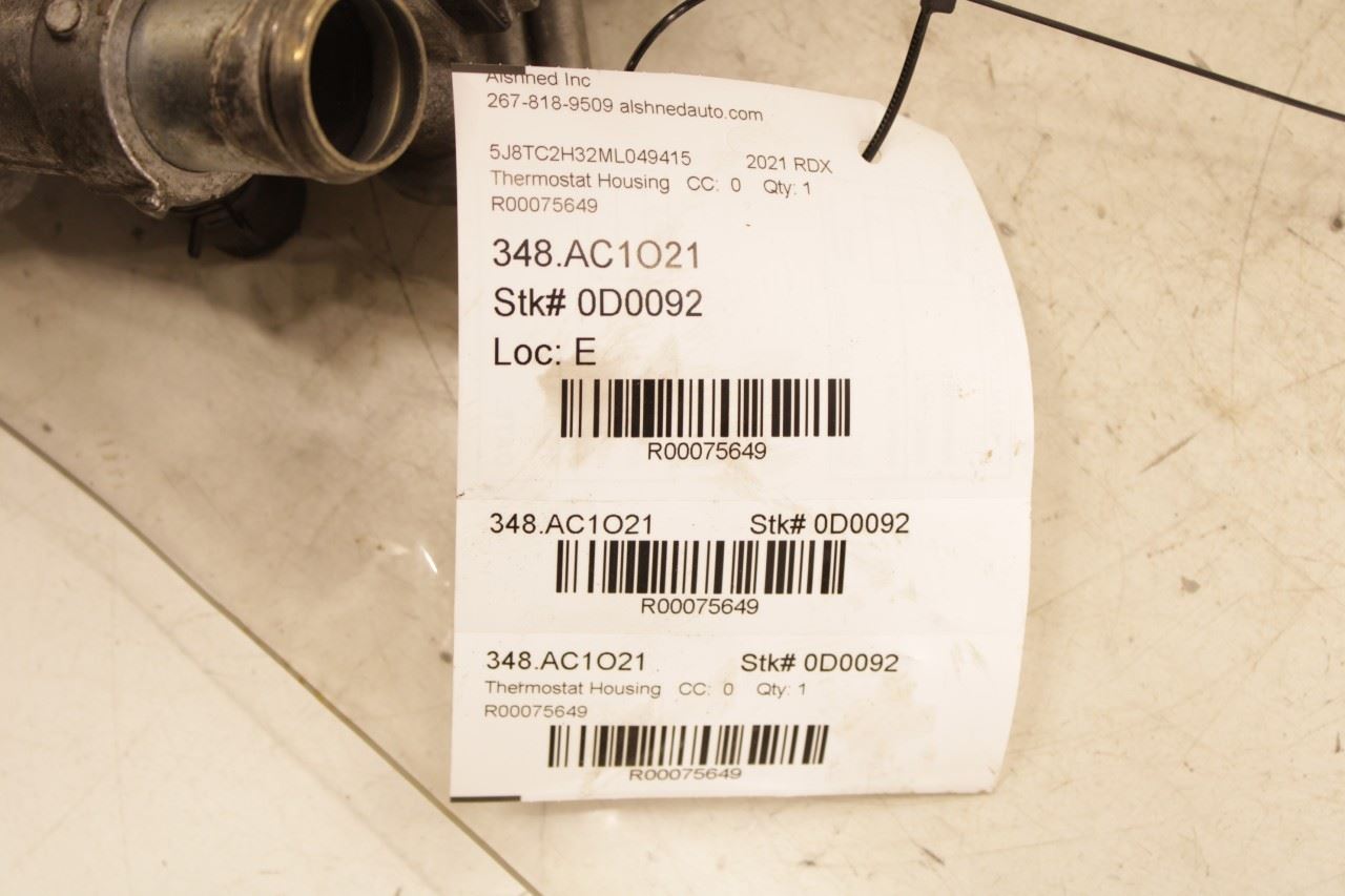 2019-25 Acura RDX SH-AWD 2.0L AWD Engine Motor Coolant Water Thermostat Housing - Alshned Auto Parts